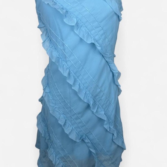 Dresses & Skirts - Princess Polly Blue Strapless Ruffle Mini Dress Coquette Fairycore Y2K US 8